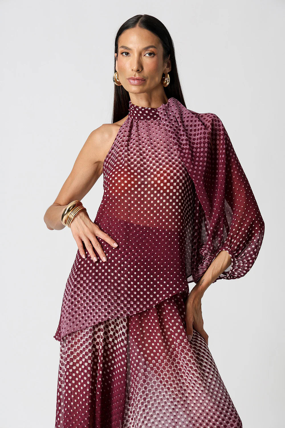 Naomi Asymmetric Blouse