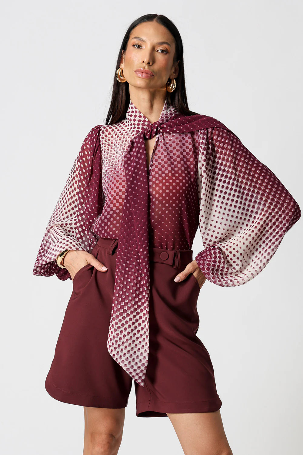Naomi Neck Tie Blouse