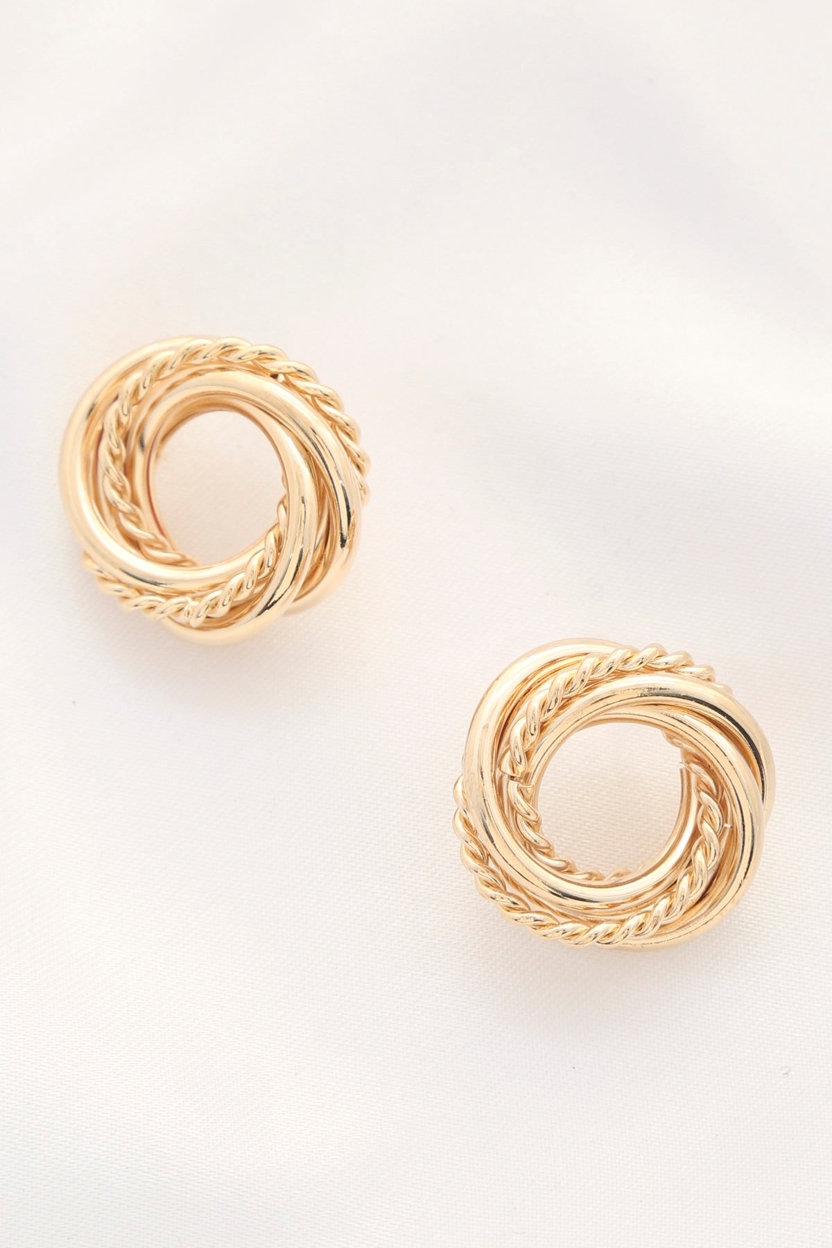 Round Metal Post Earring