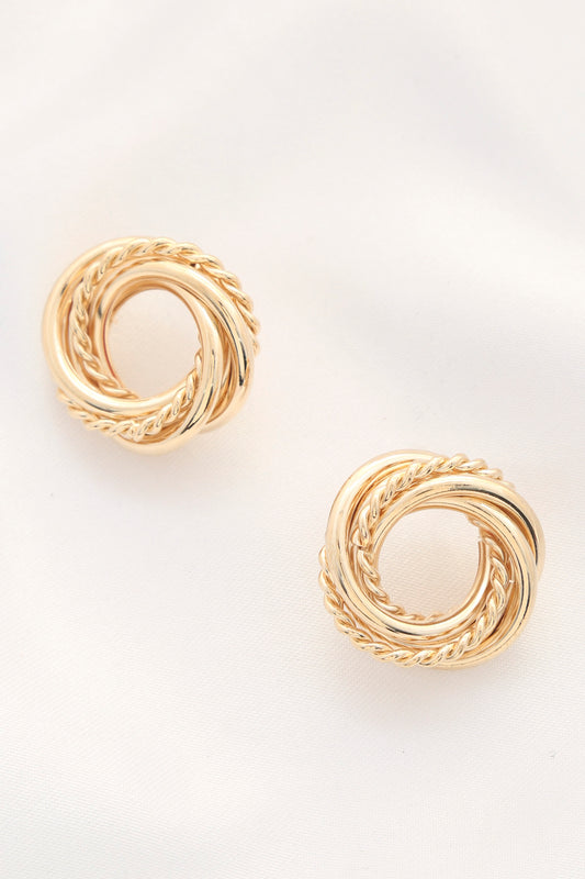 Round Metal Post Earring