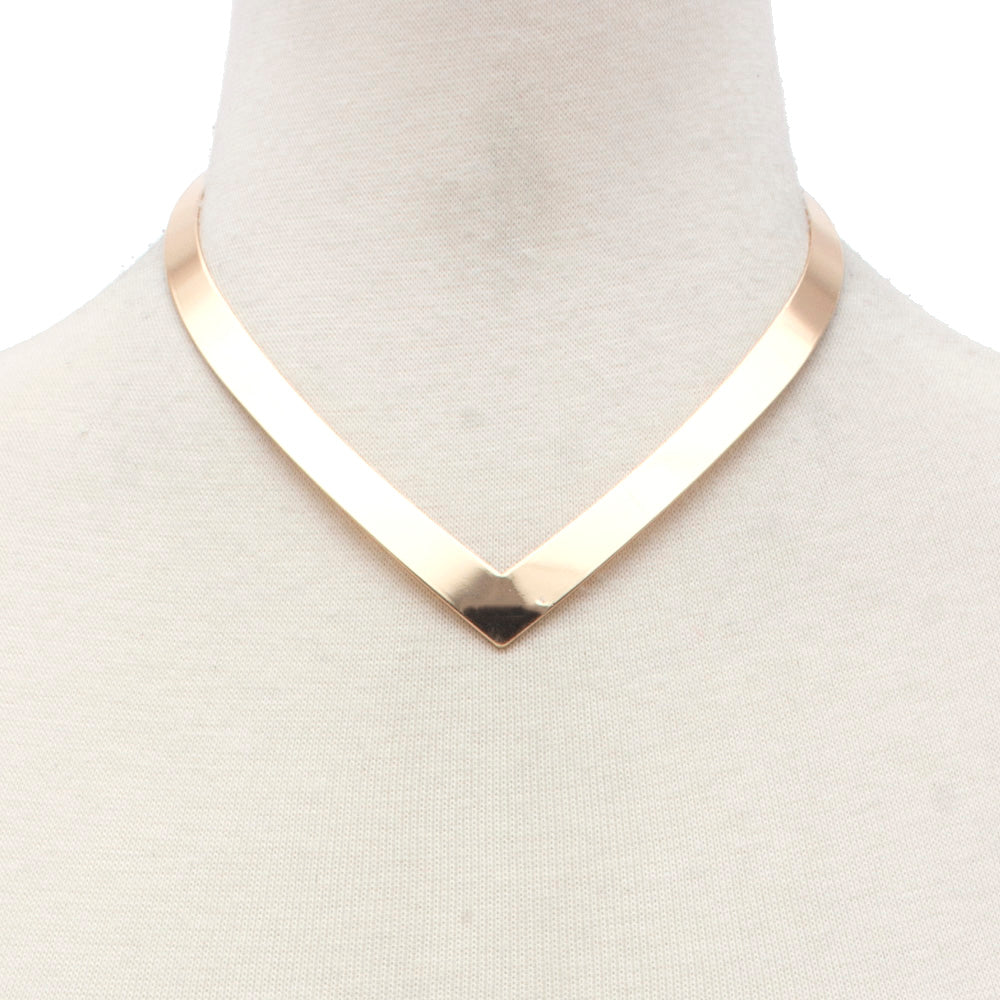 V Shape Metal Necklace
