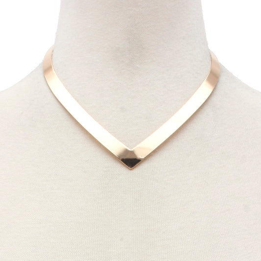V Shape Metal Necklace