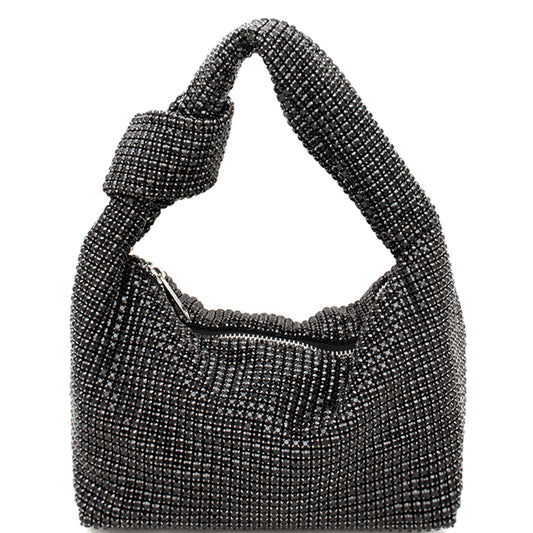 Rhinestone Knot Hobo Bag