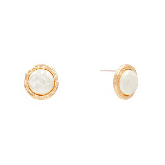 Metal Pearl Earring