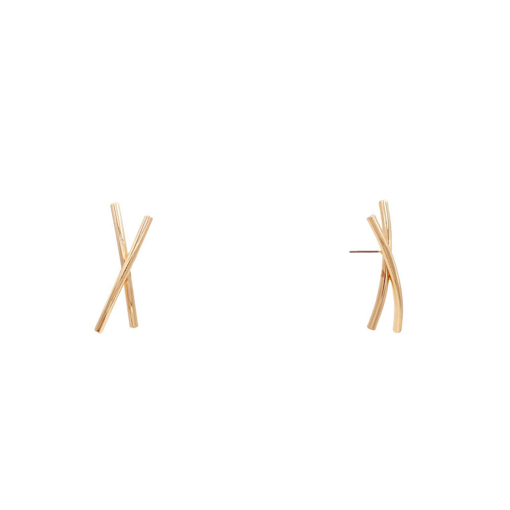 Abstract X Line Earring