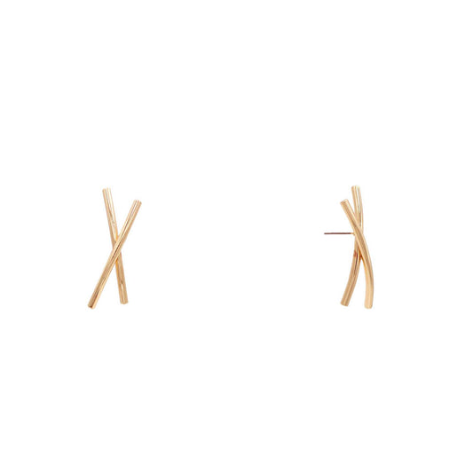Abstract X Line Earring