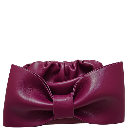 Smooth Bow Clutch Bag