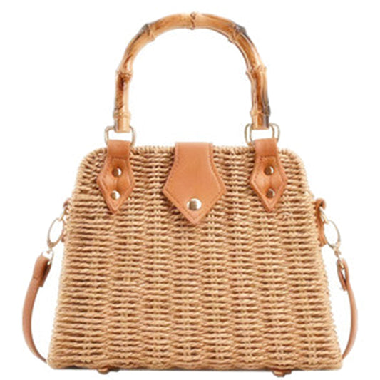 Chic Wooden Handle Satchel