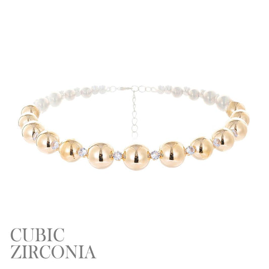 Ball Stone Choker Necklace