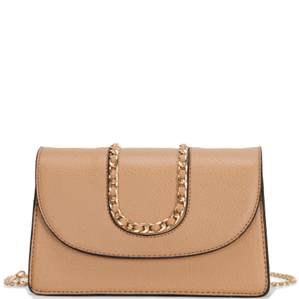 Plain Chain Link Crossbody Bag