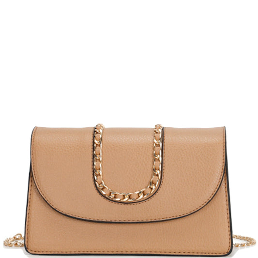 Plain Chain Link Crossbody Bag