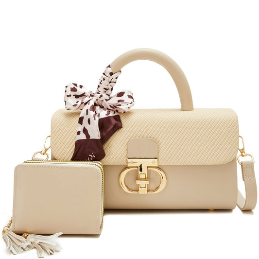 2IN1 Chic Handle Satchel W Wallet Set