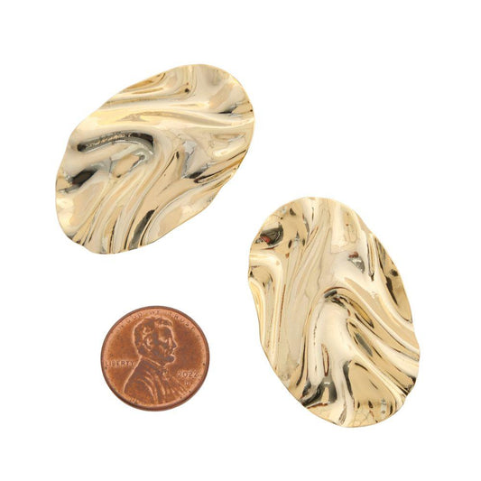 Metal Oval Gold Filled Earring