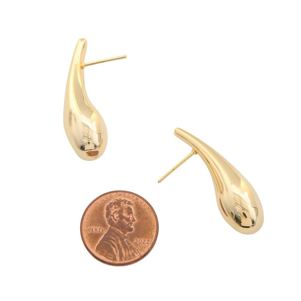 Brass Teardrop Earring