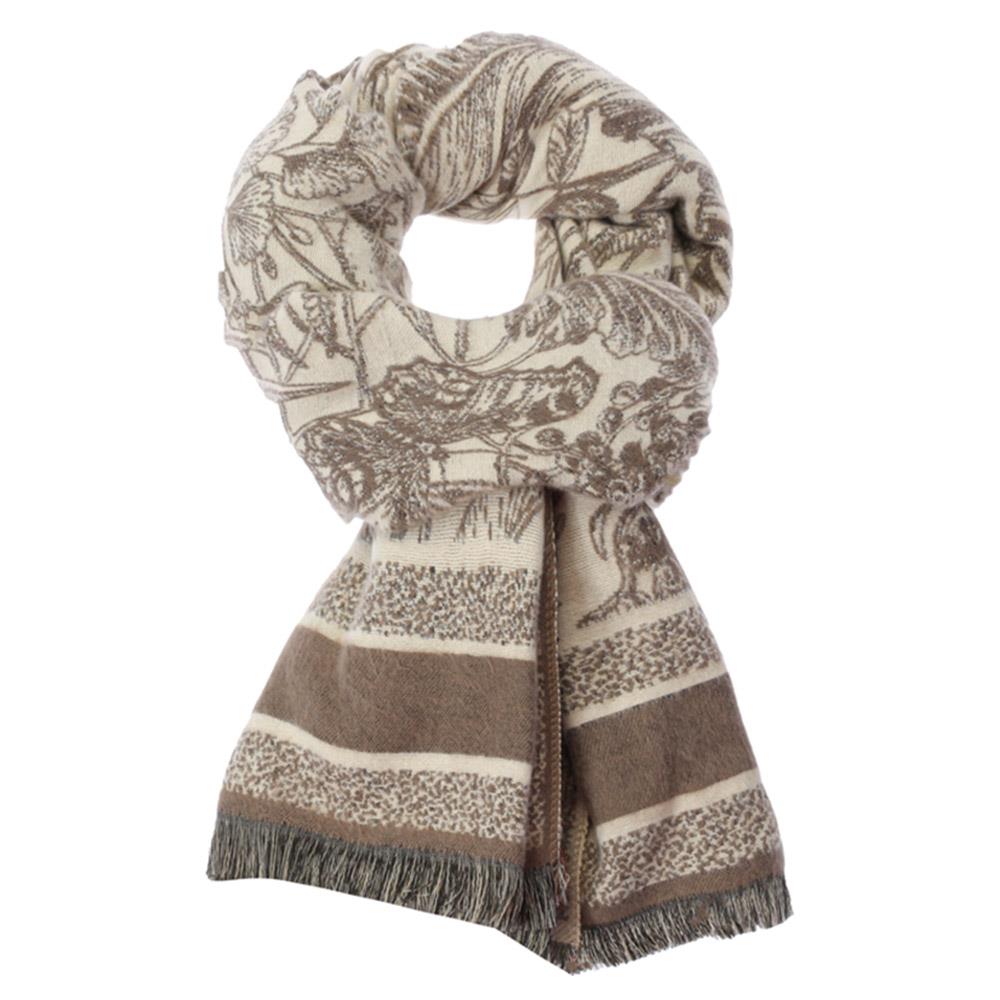 Forest Deer Fringe Scarf