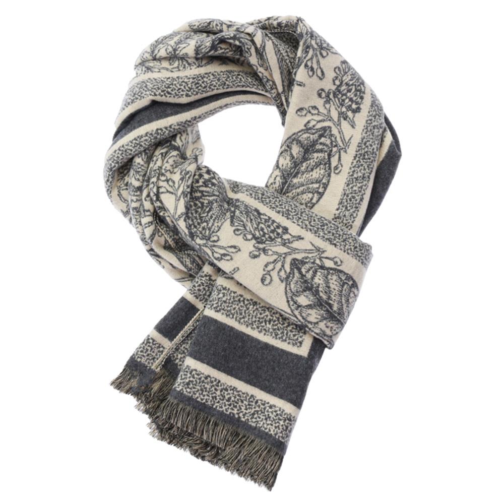 Forest Deer Fringe Scarf