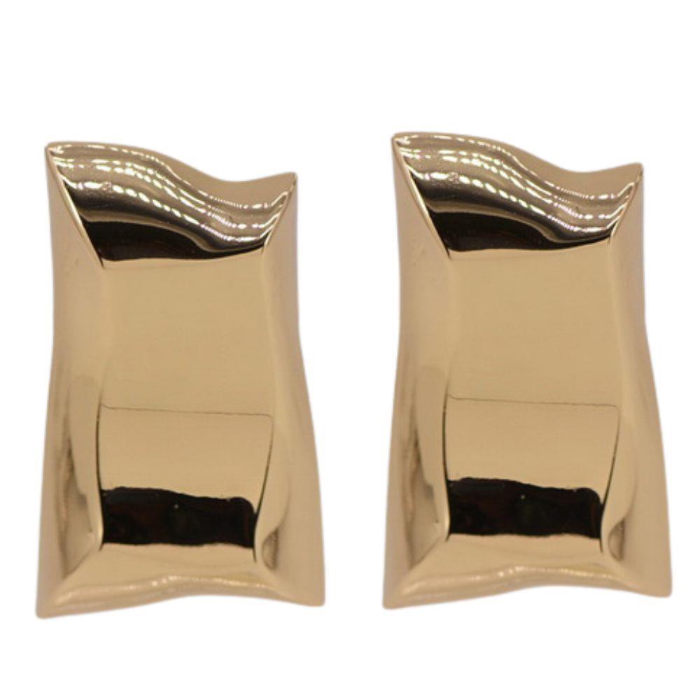 Wavy Rectangle Metal Earring