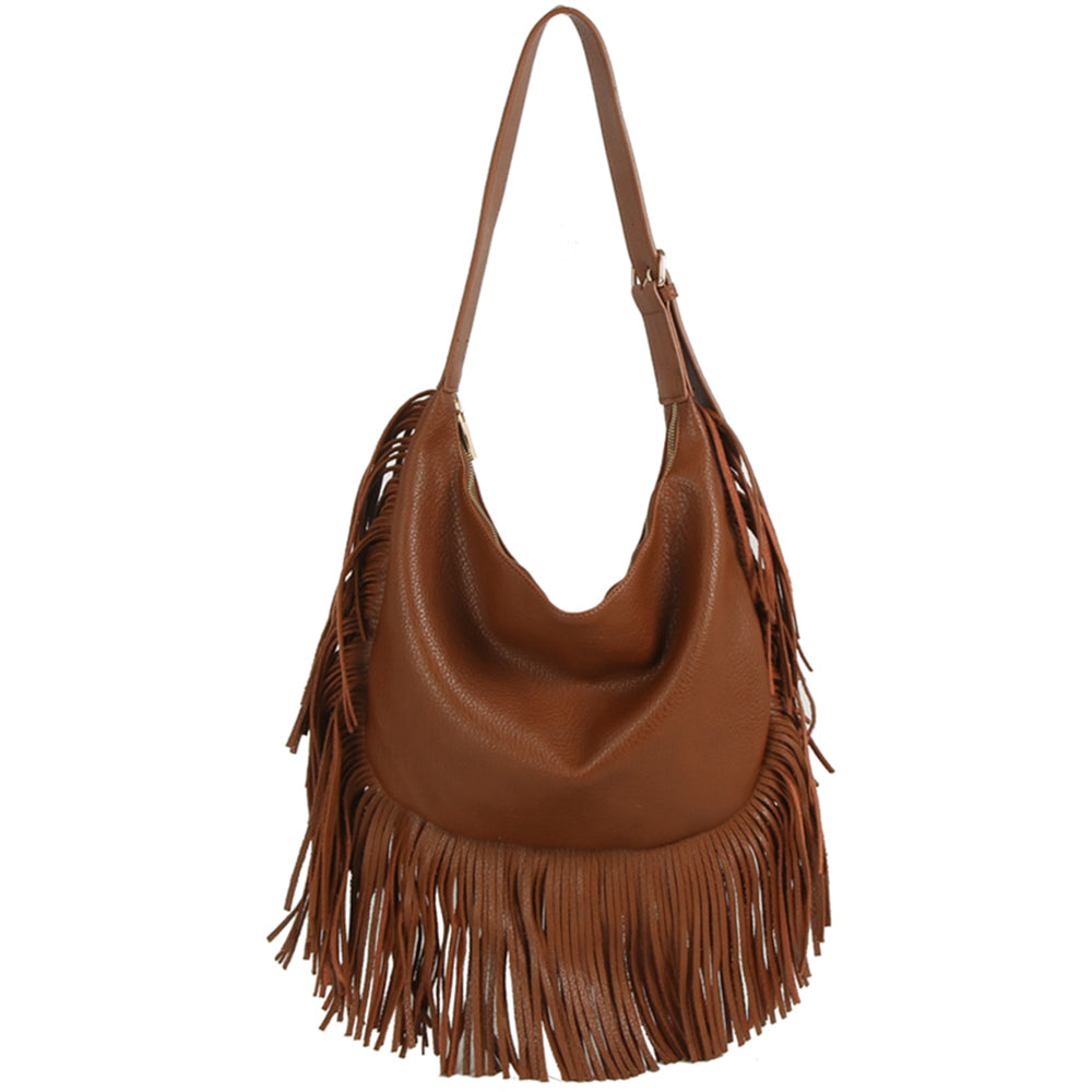 Chic Fringe Shoulder Hobo Bag