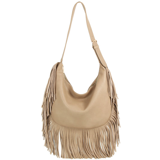 Chic Fringe Shoulder Hobo Bag