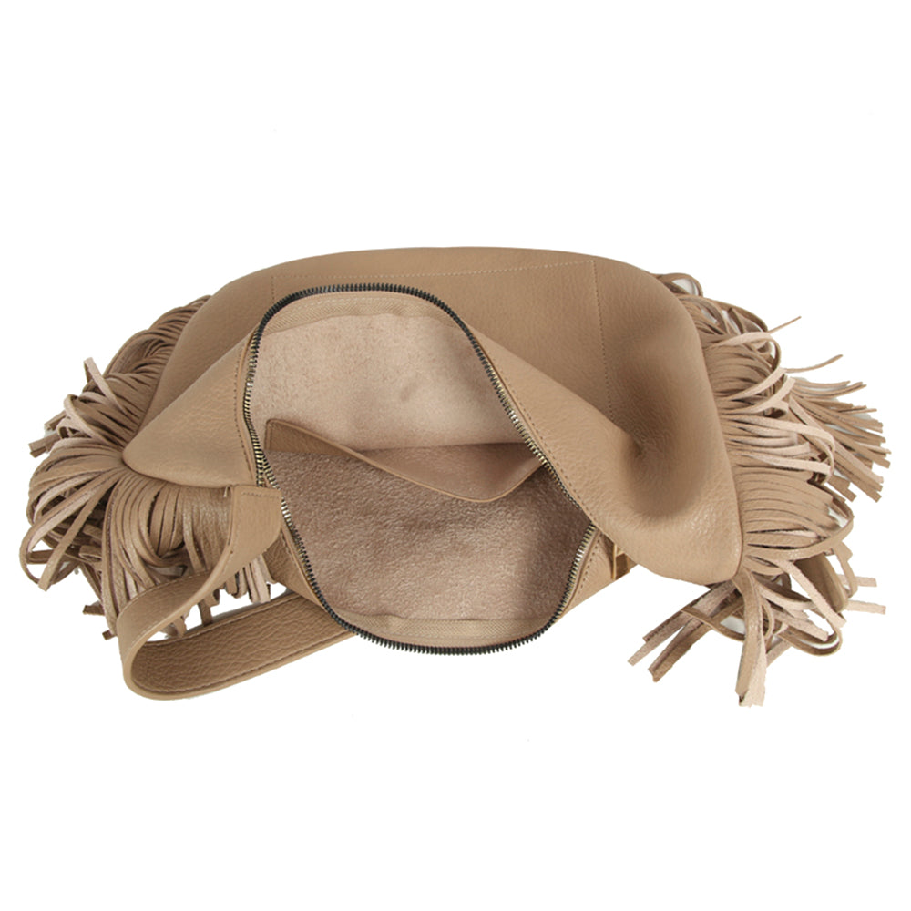 Chic Fringe Shoulder Hobo Bag