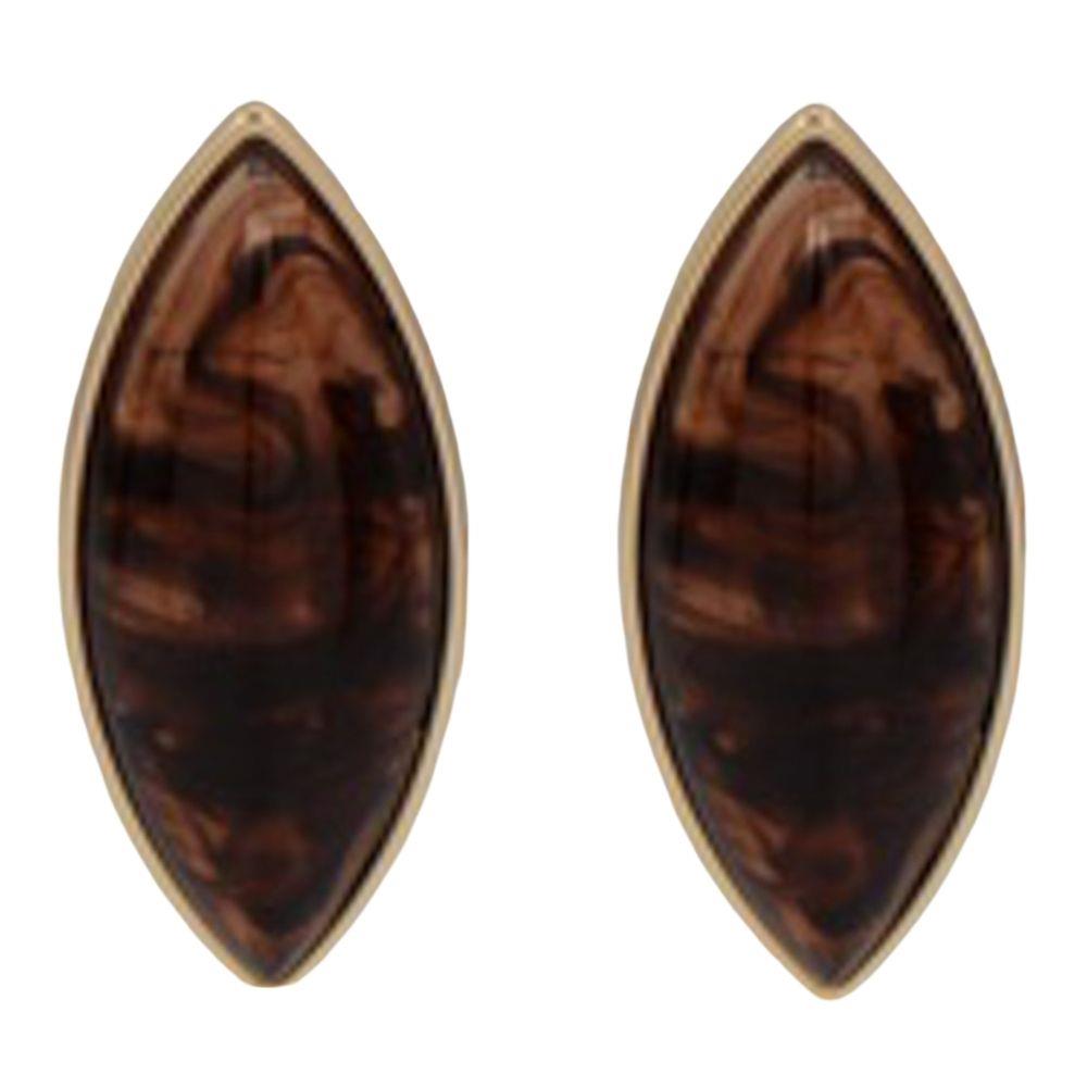 Acrylic Oval Stud Earring