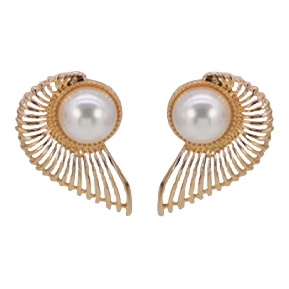 Metal Wing Cabochon Earring