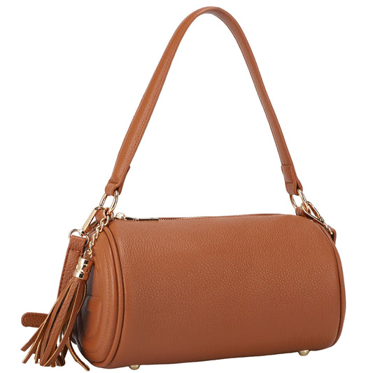 Cylinder Tassel Shoulder Crossbody Bag