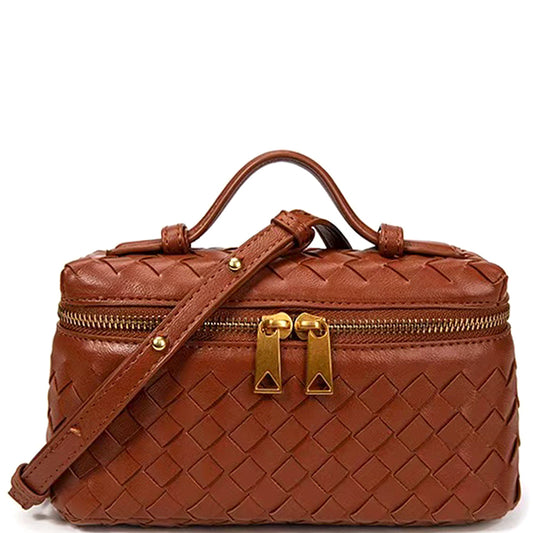 Zipper Handle Satchel Bag