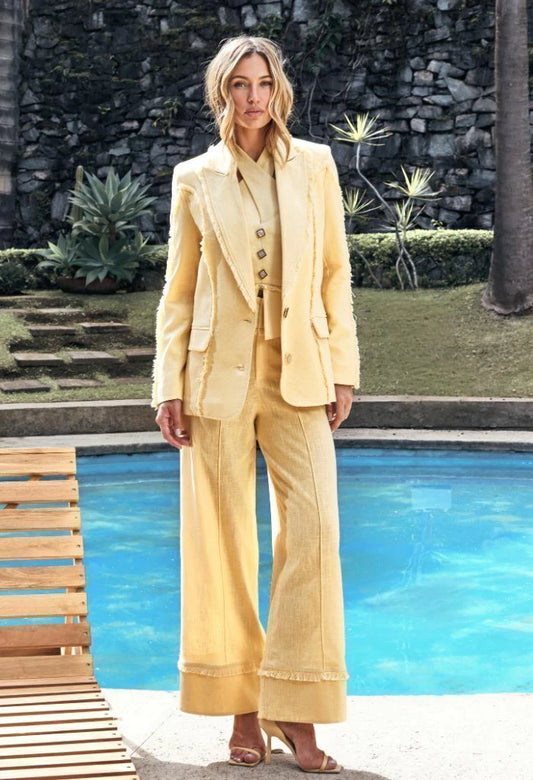 Modern Oversized Linen Blazer