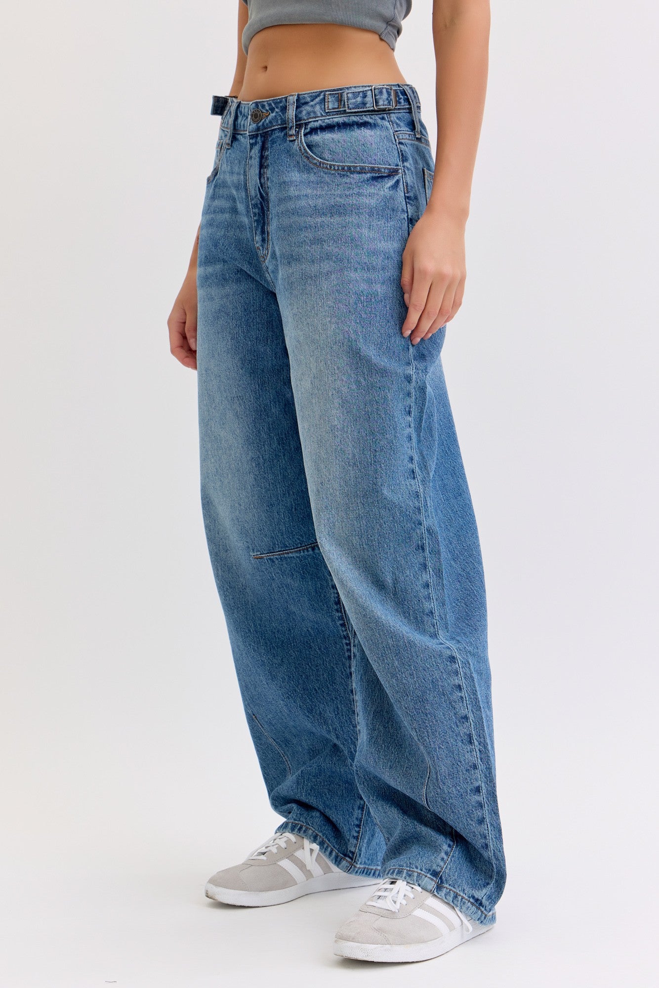 Waisted Barrel Leg With Side Buckle