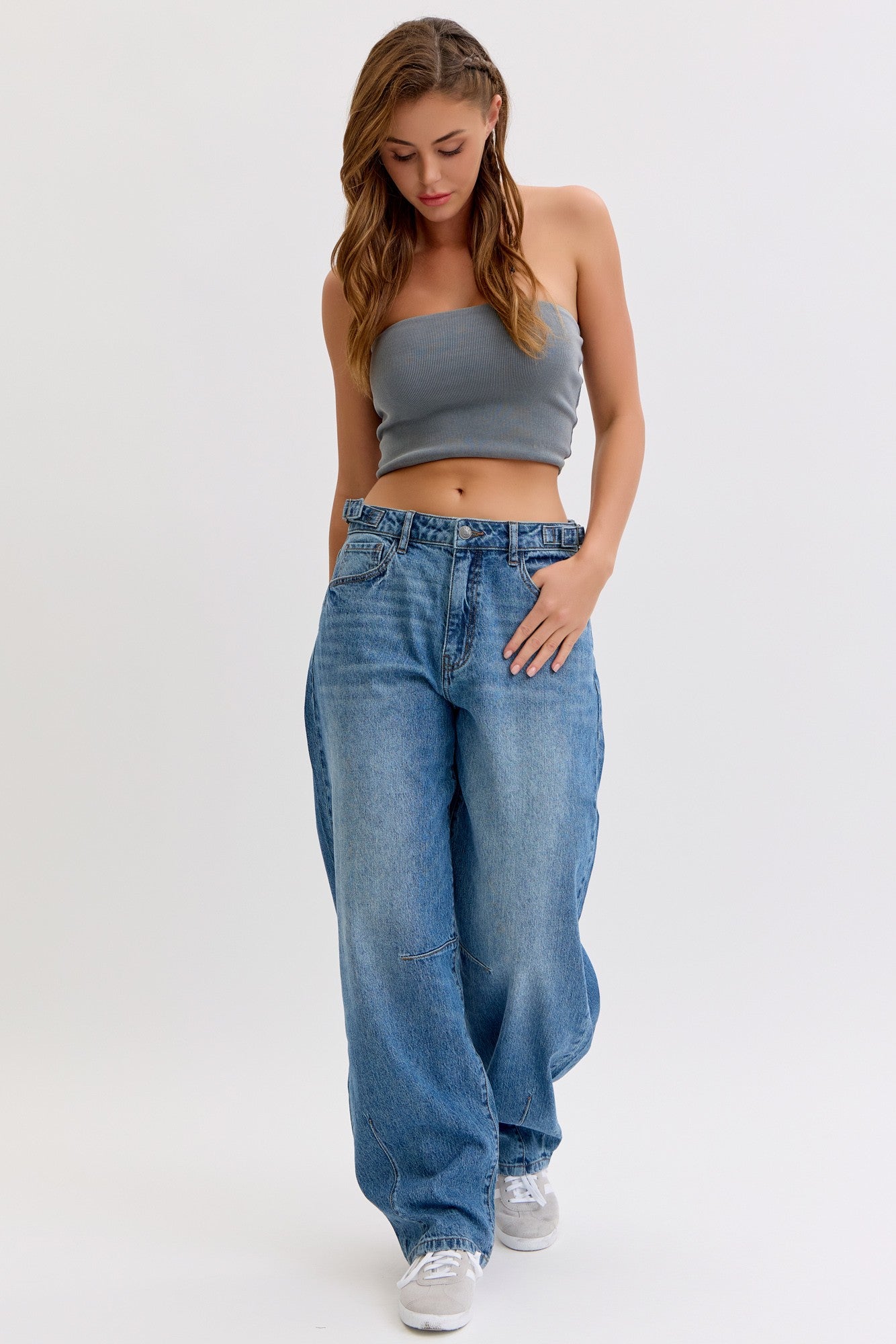 Waisted Barrel Leg With Side Buckle