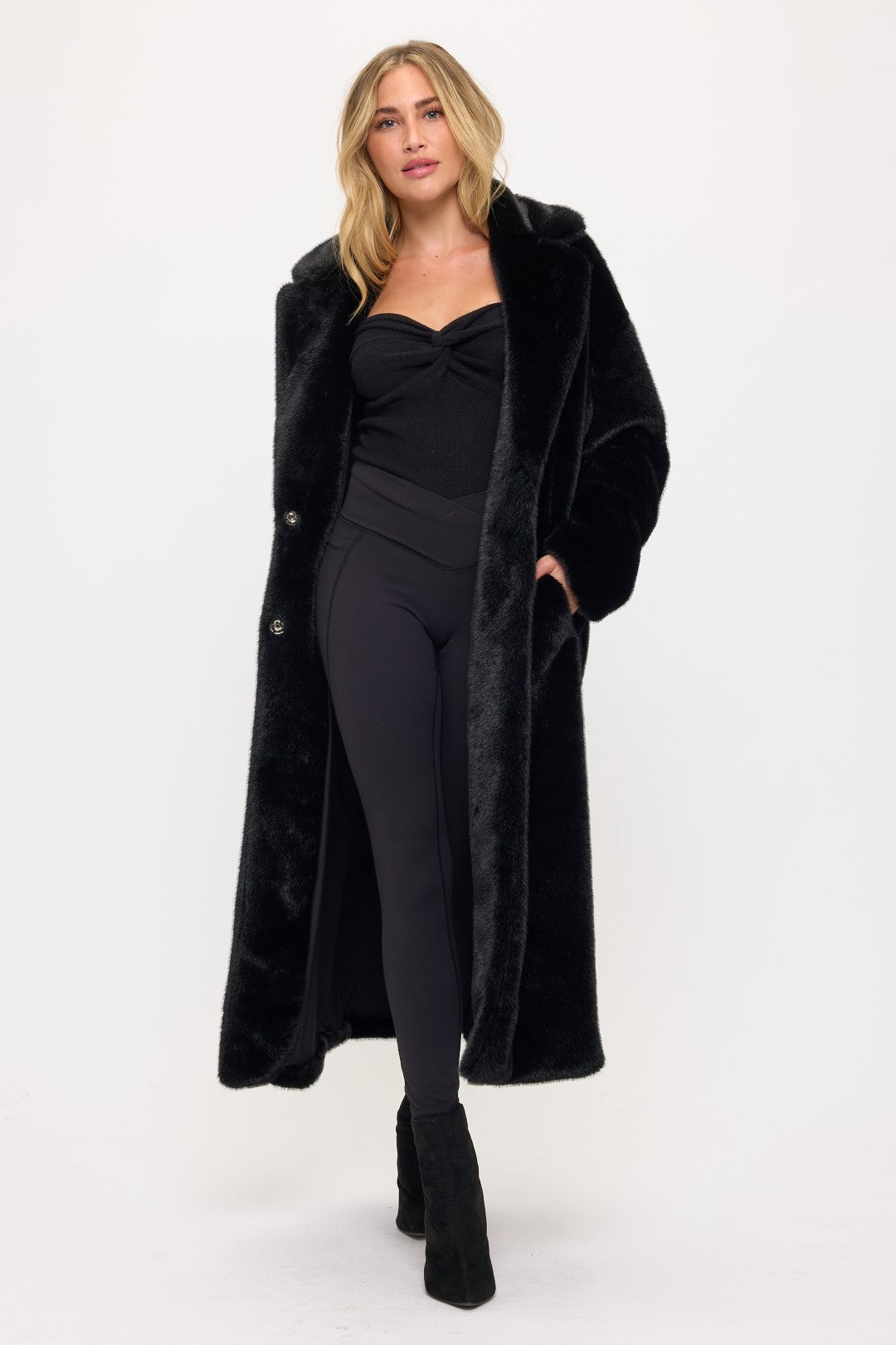 Midnight Maxi Fur Coat