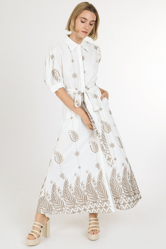 Embroidered Maxi Dress