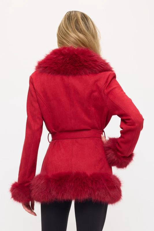 Dynasty Luxe Fur-Trimmed Coat