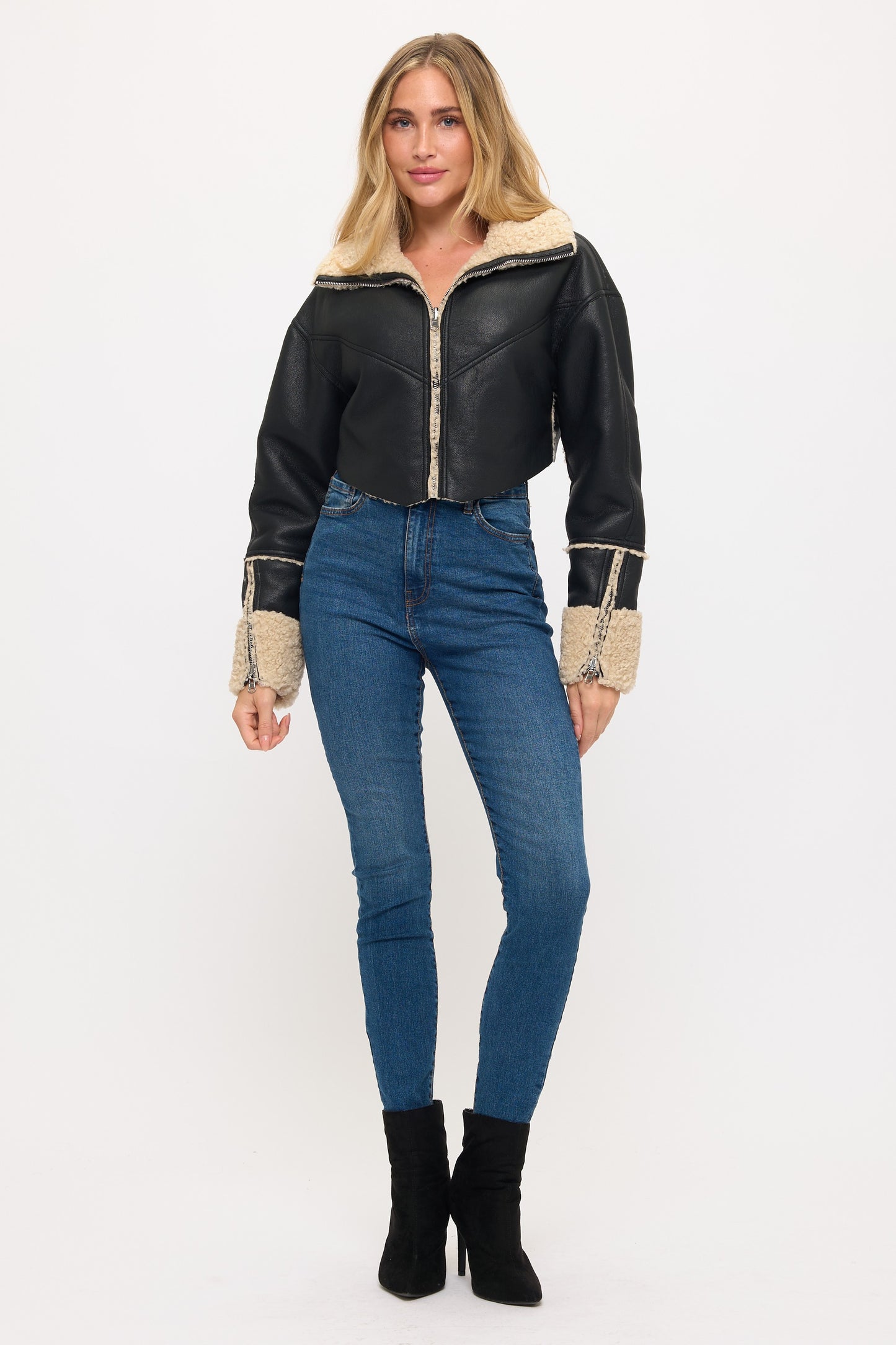 Altitude Shearling Crop