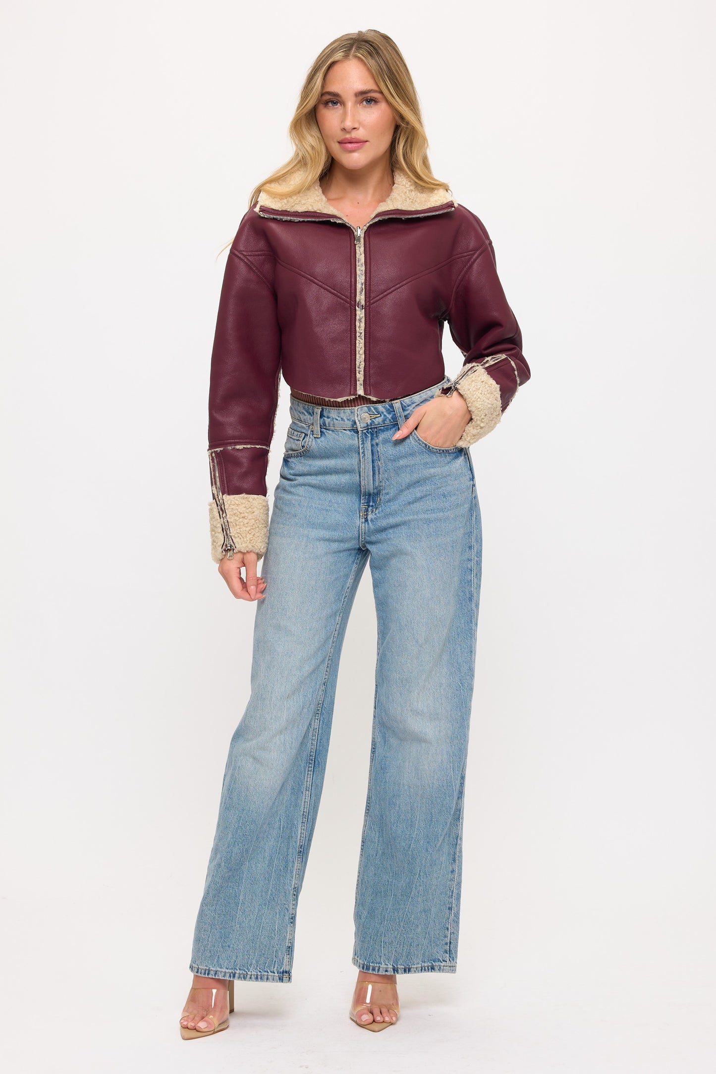 Altitude Shearling Crop