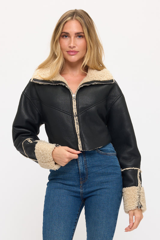 Altitude Shearling Crop