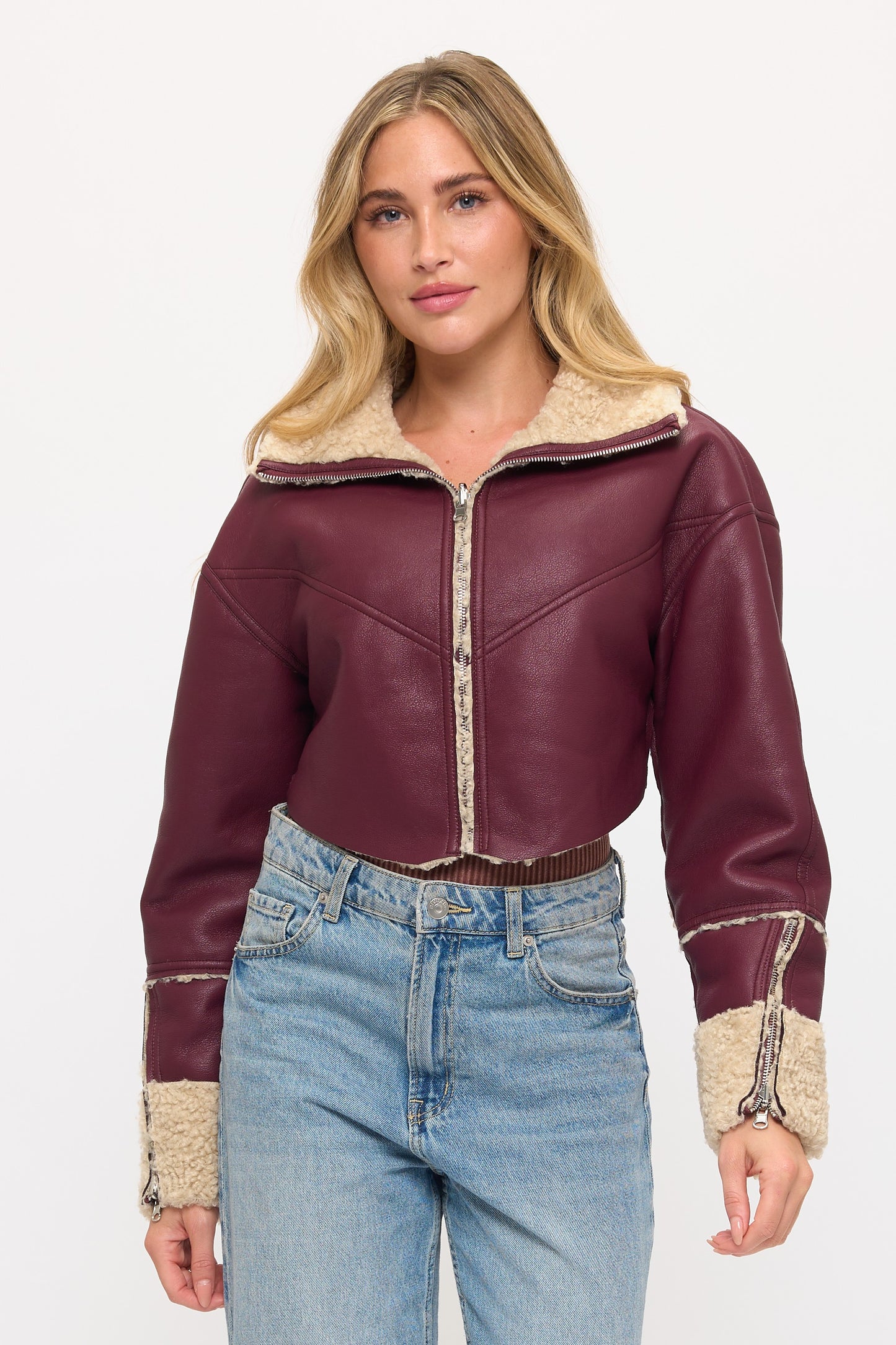 Altitude Shearling Crop