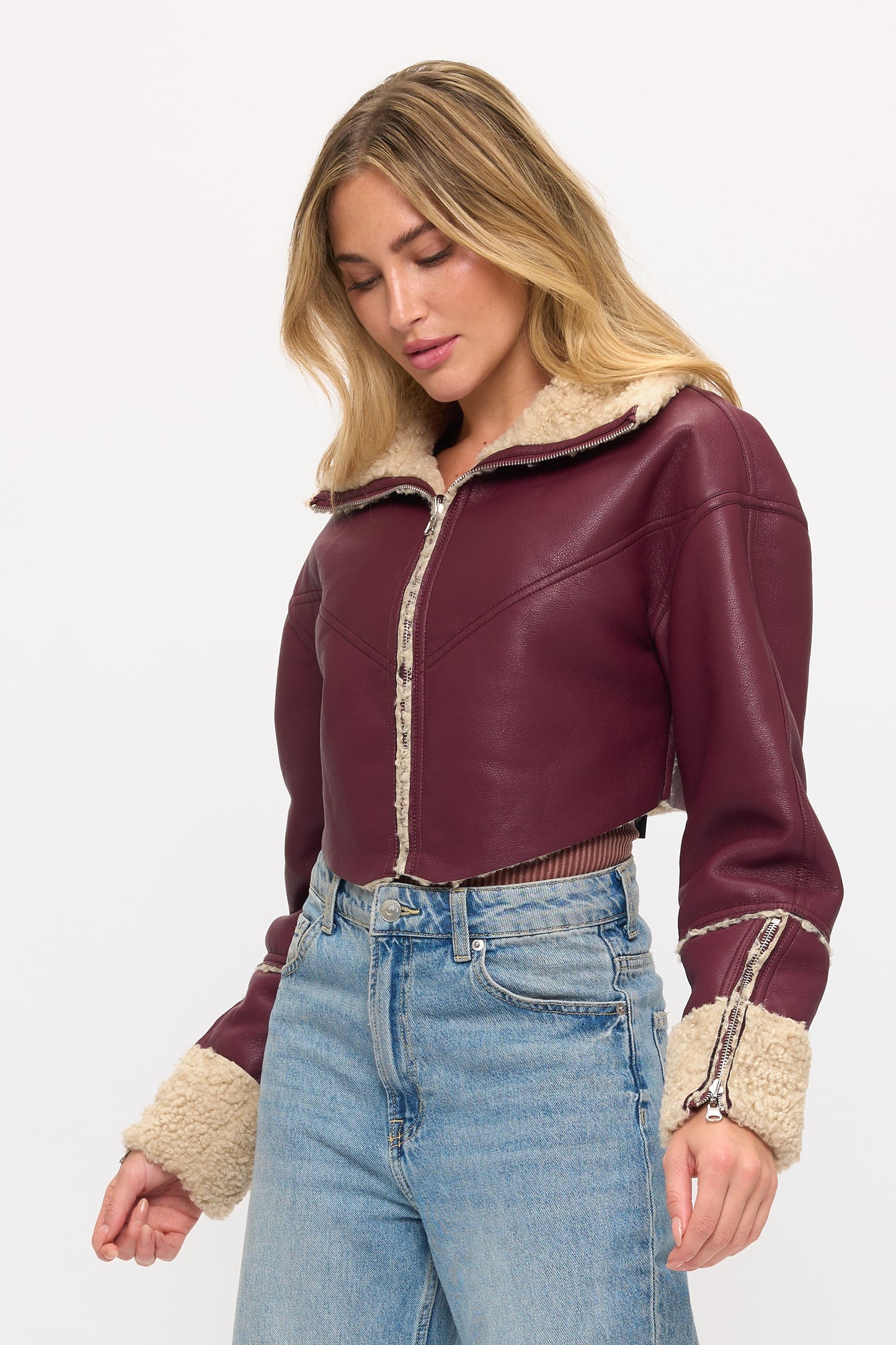 Altitude Shearling Crop