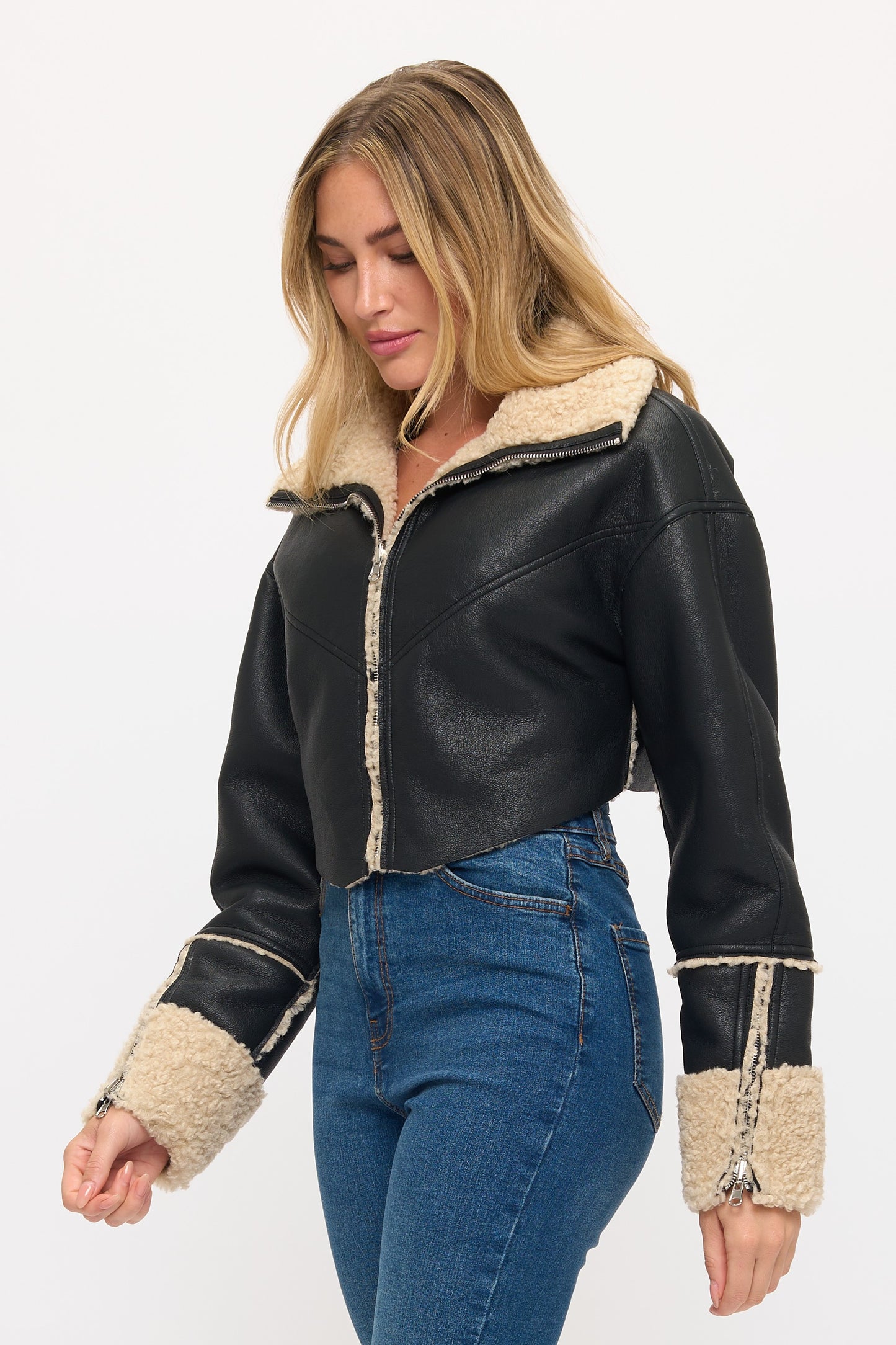 Altitude Shearling Crop