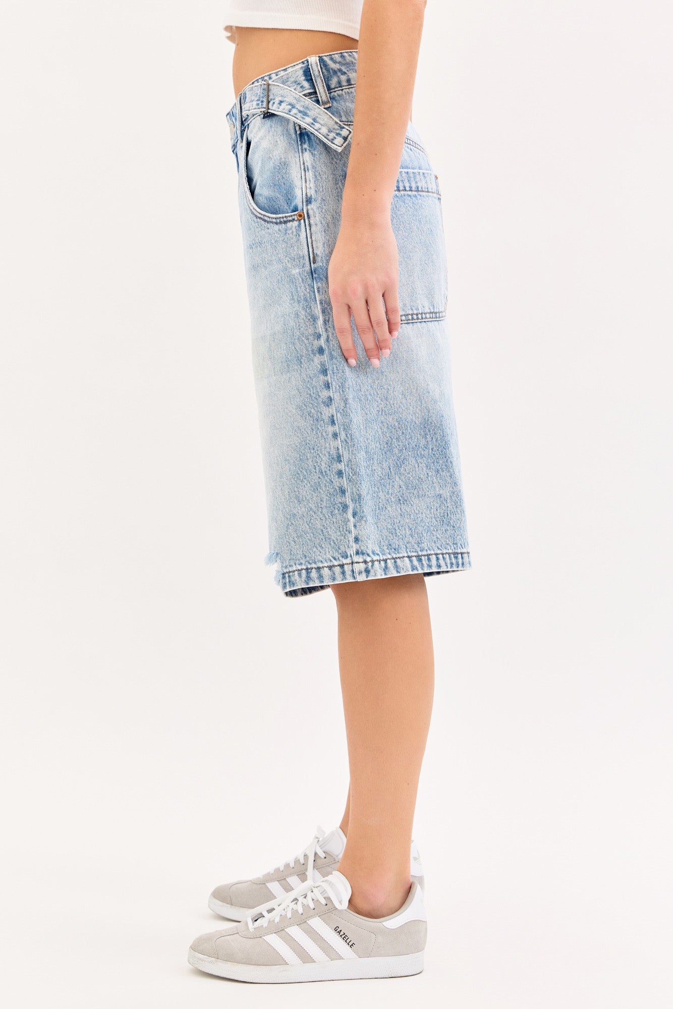 Baggy Bermuda With Adjustable Belt