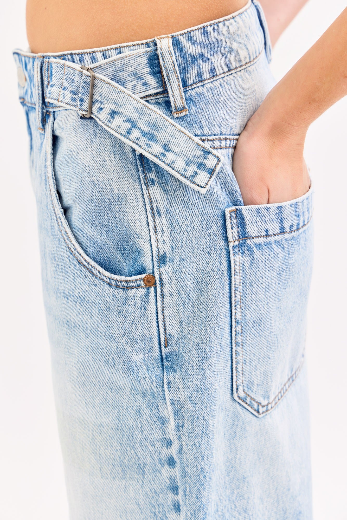 Baggy Bermuda With Adjustable Belt