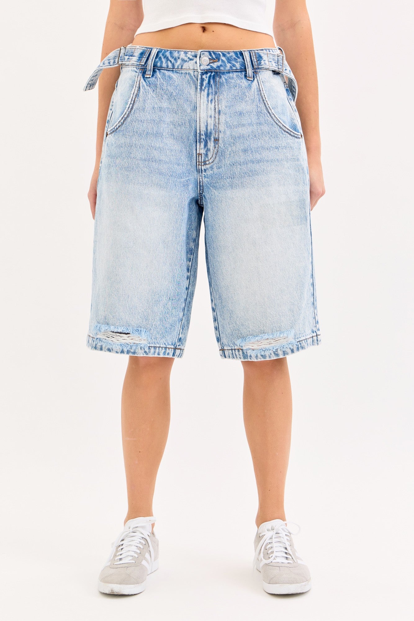 Baggy Bermuda With Adjustable Belt
