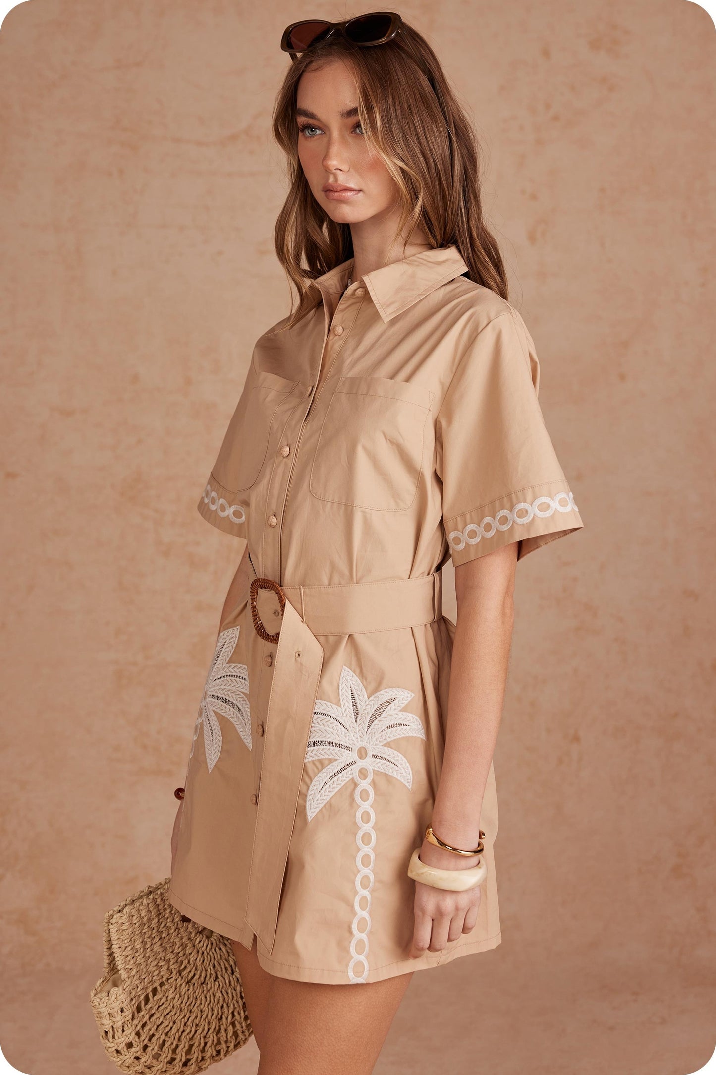 Palm Tree Mini Dress