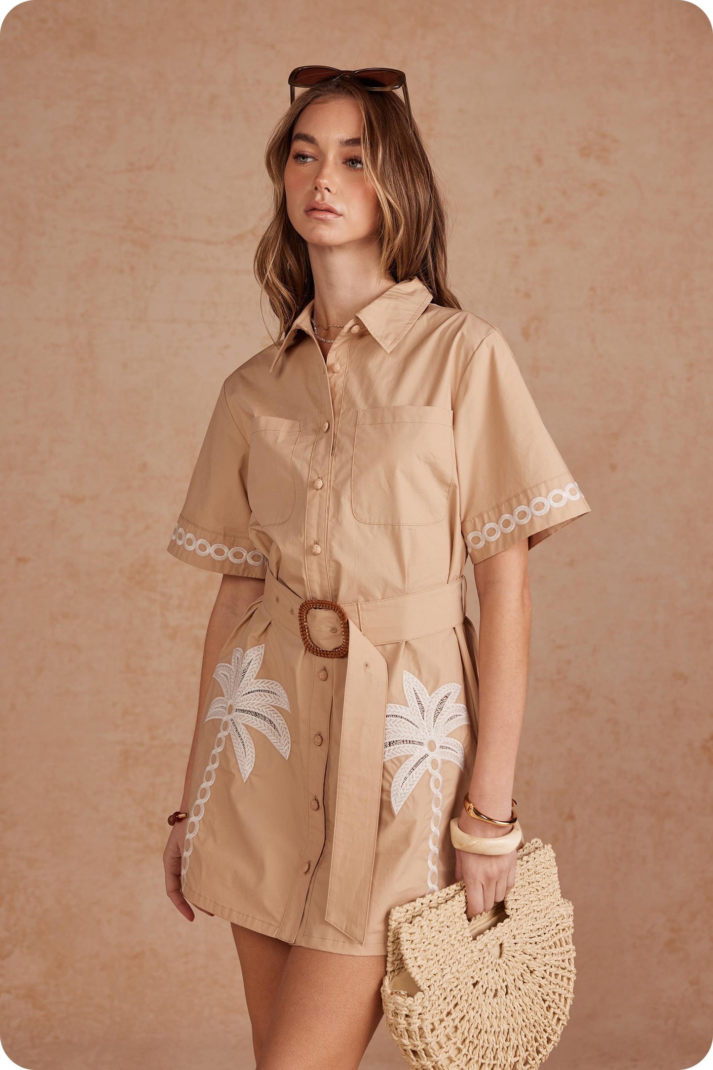 Palm Tree Mini Dress