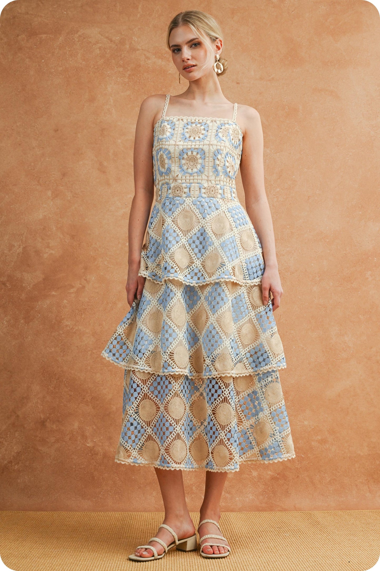 Seabreeze Crochet Midi Dress