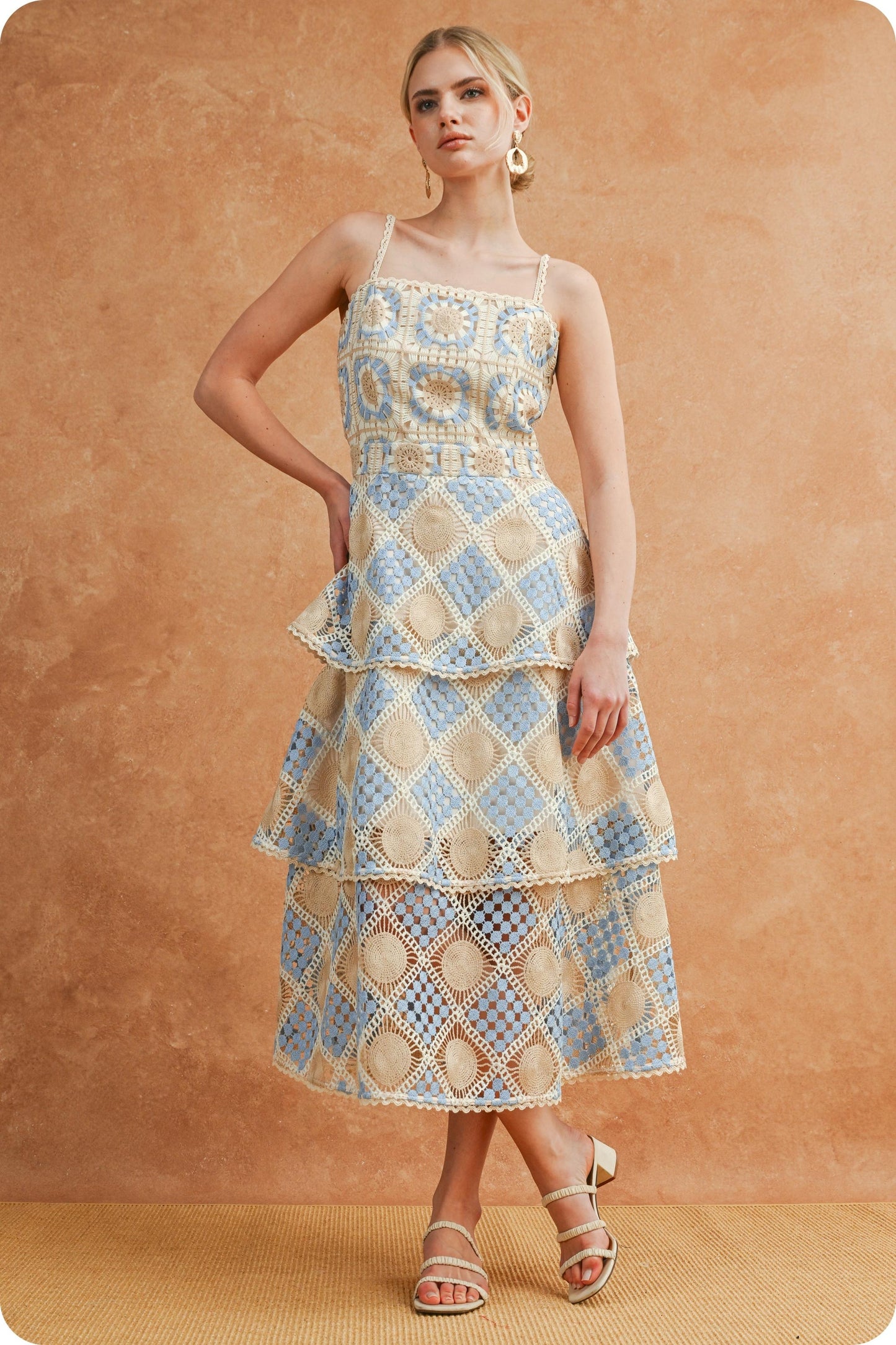 Seabreeze Crochet Midi Dress