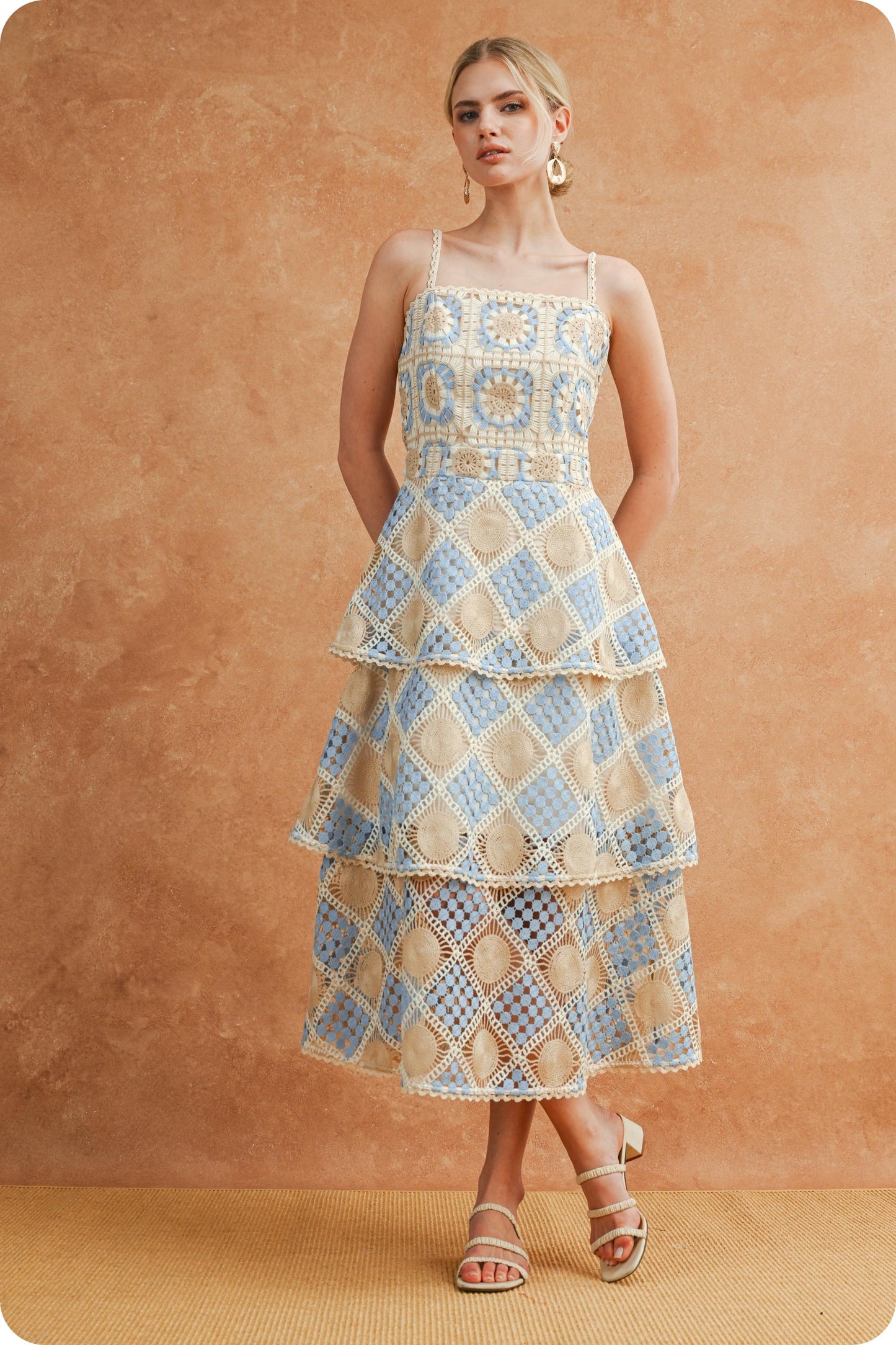 Seabreeze Crochet Midi Dress