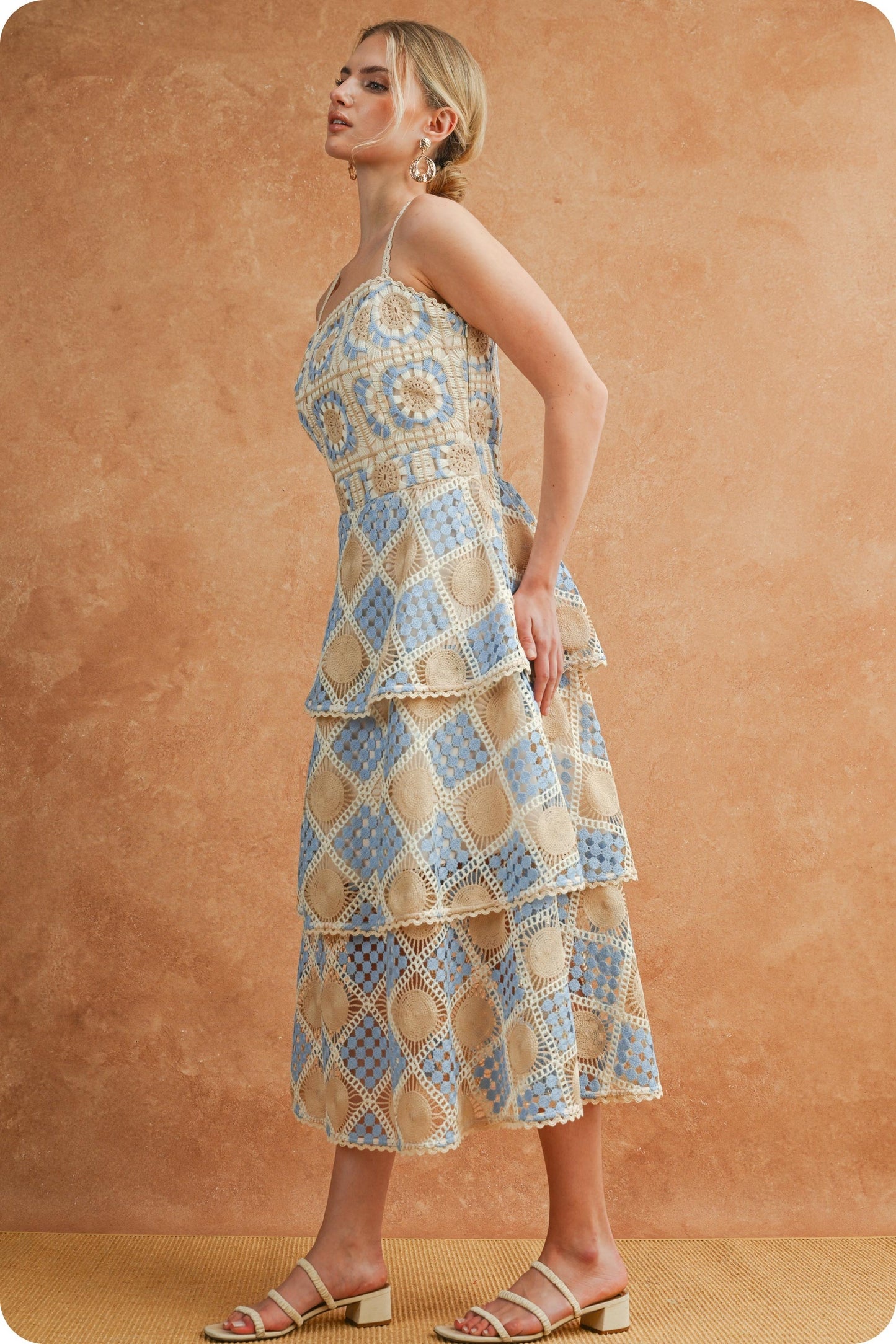 Seabreeze Crochet Midi Dress