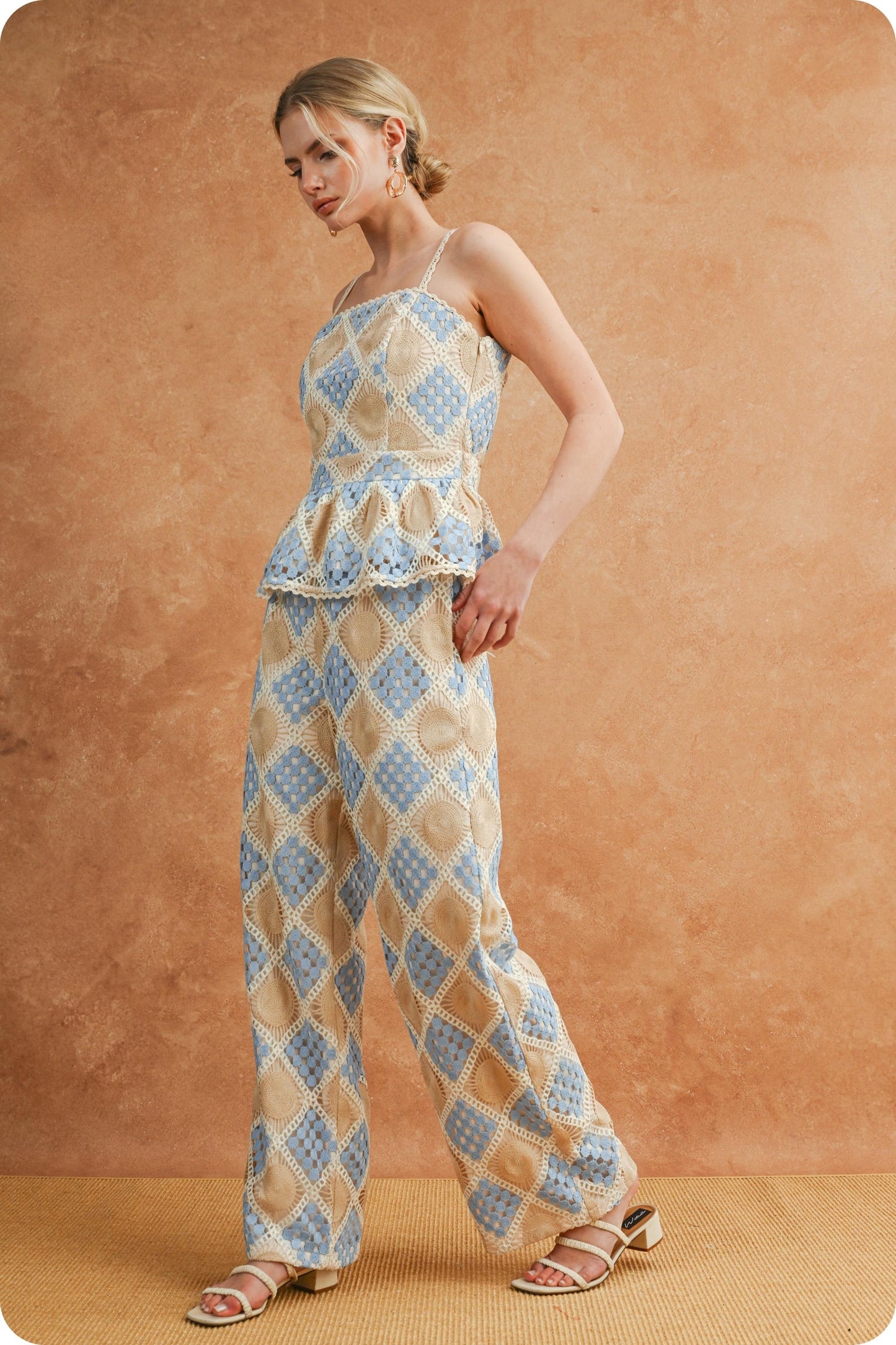 Seaside Crochet Pants Set